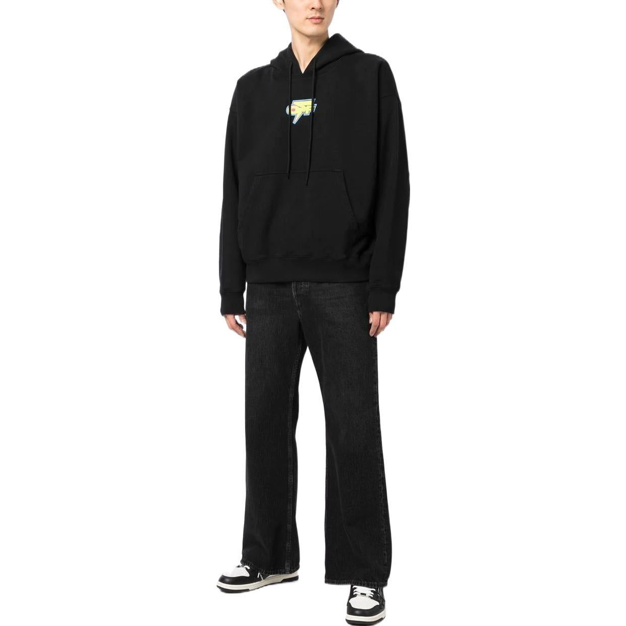 Off-White Thunder Print Skate Hoodie OMBB085F22FLE0044107