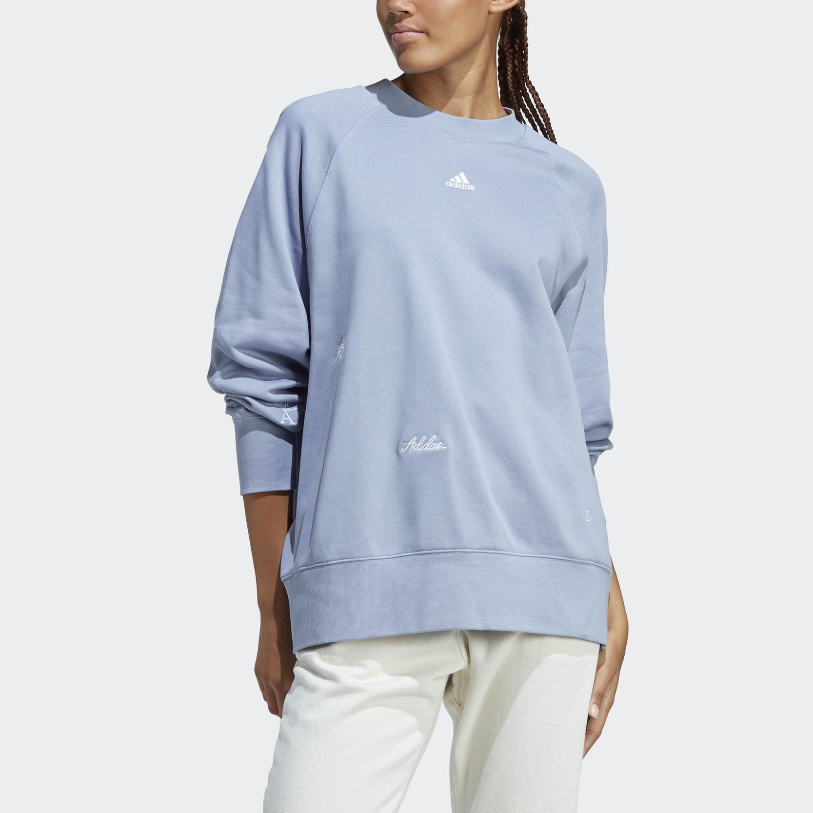 (WMNS) adidas BLUV Q1 Sweaters Asia Sizing 'Purple' IC5716