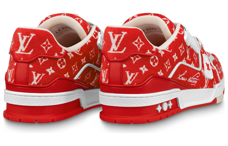 LOUIS VUITTON LV Trainer Sneakers 'Red Monogram' 1ABFSO