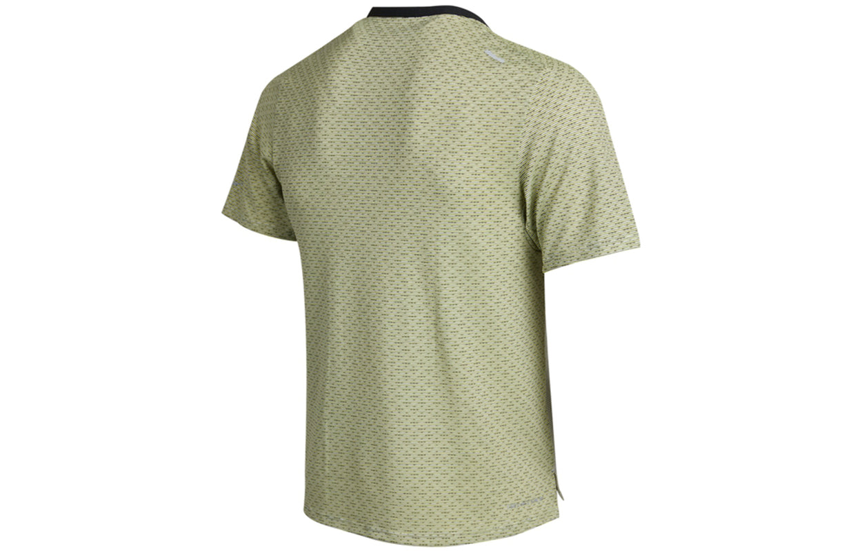 Nike Dfadv Run Dvn Techknit Leisure Sports Short Sleeve Men's Green DD4796-013