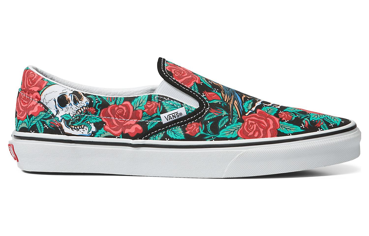 Vans Classic Slip-On 'Rose Skulls' VN0A7Q5D6BT
