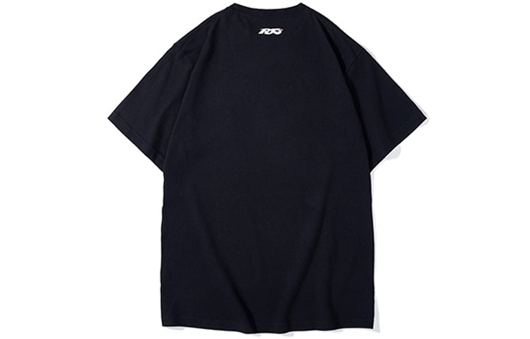PJs Vigor Reggae Surf Pattern Printing Cotton Short Sleeve Unisex Black 20SSTS10292-P