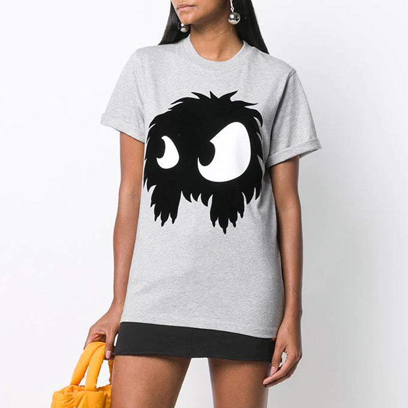 McQ Alexander McQueen Printing Pattern Round Neck Short Sleeve Gray 583304-RPR15-1225
