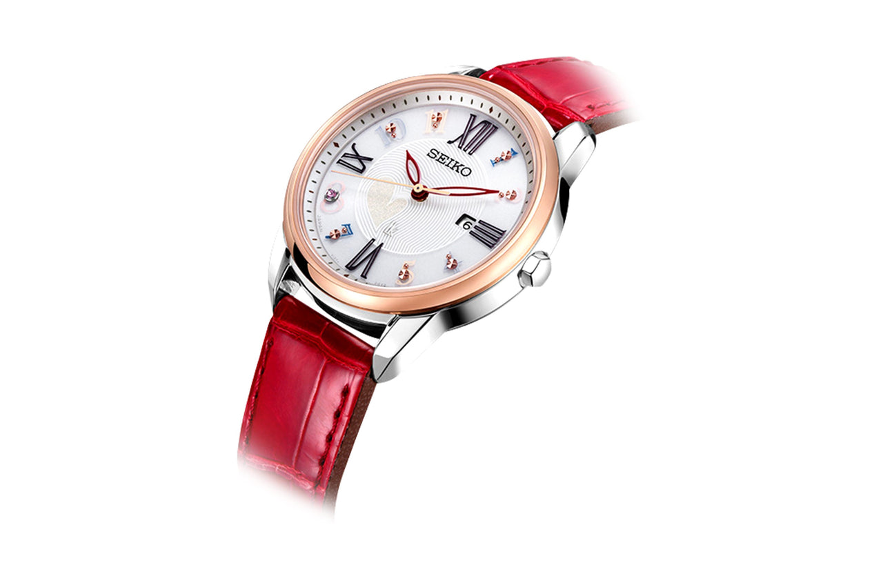 SEIKO Elegant Small Solar Energy quartz Watch Red SUT370J1