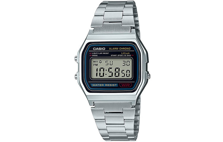 CASIO Waterproof Sports Unisex Mens Silver Digital A158WA-1