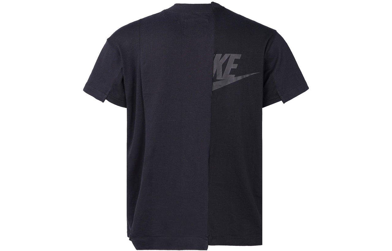 (WMNS) Nike x sacai Hybrid T-Shirt 'Black' CD6310-010