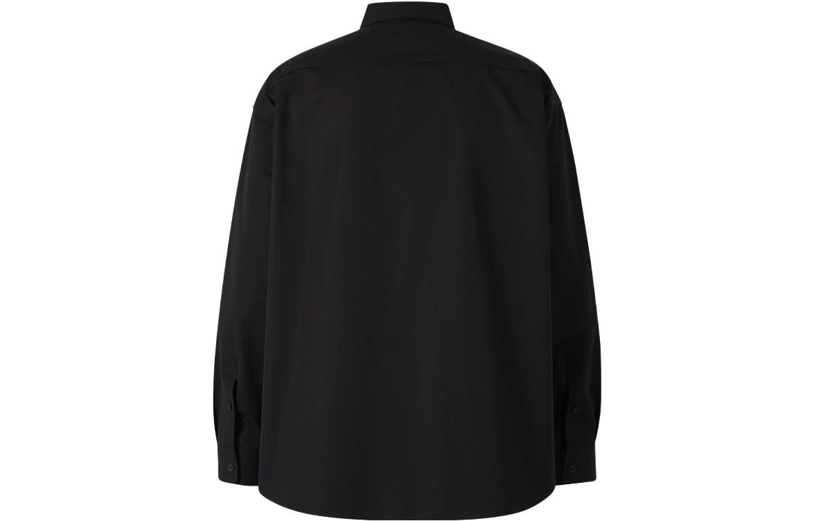 Balenciaga Uniform Long Sleeve Shirt Large Fit 'Black' 623750TIM391000