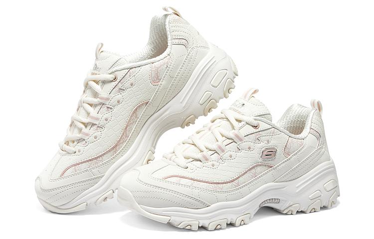 (WMNS) Skechers D'Lites 1.0 Shoes 'White Pink' 896183-OFWT