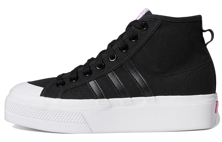(WMNS) adidas Nizza Platform Mid 'Black' FY7579
