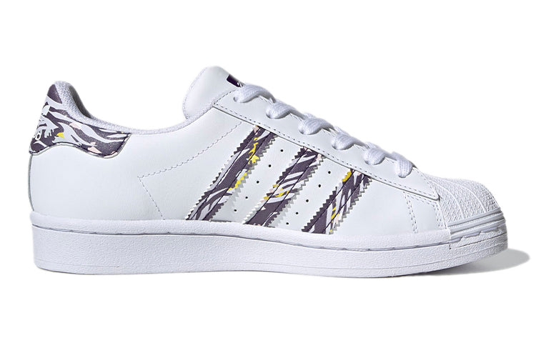 (GS) adidas originals Superstar J 'White Purple Yellow' FW0793