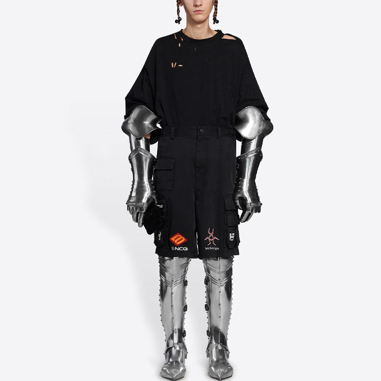 Balenciaga Gamer Cargo Shorts 'Black' 663074TKP041000