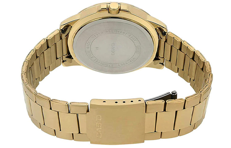 CASIO Stainless Steel Strap Mens Gold Analog MTP-VD01G-9E