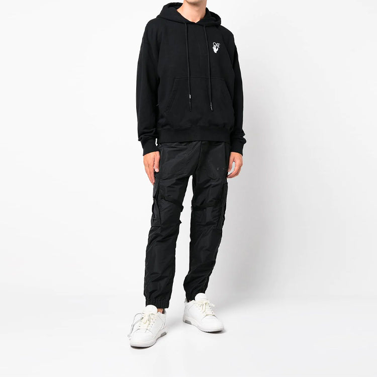 Men's Off-White FW21 Logo Pattern Loose Black OMBB085F21FLE0051001