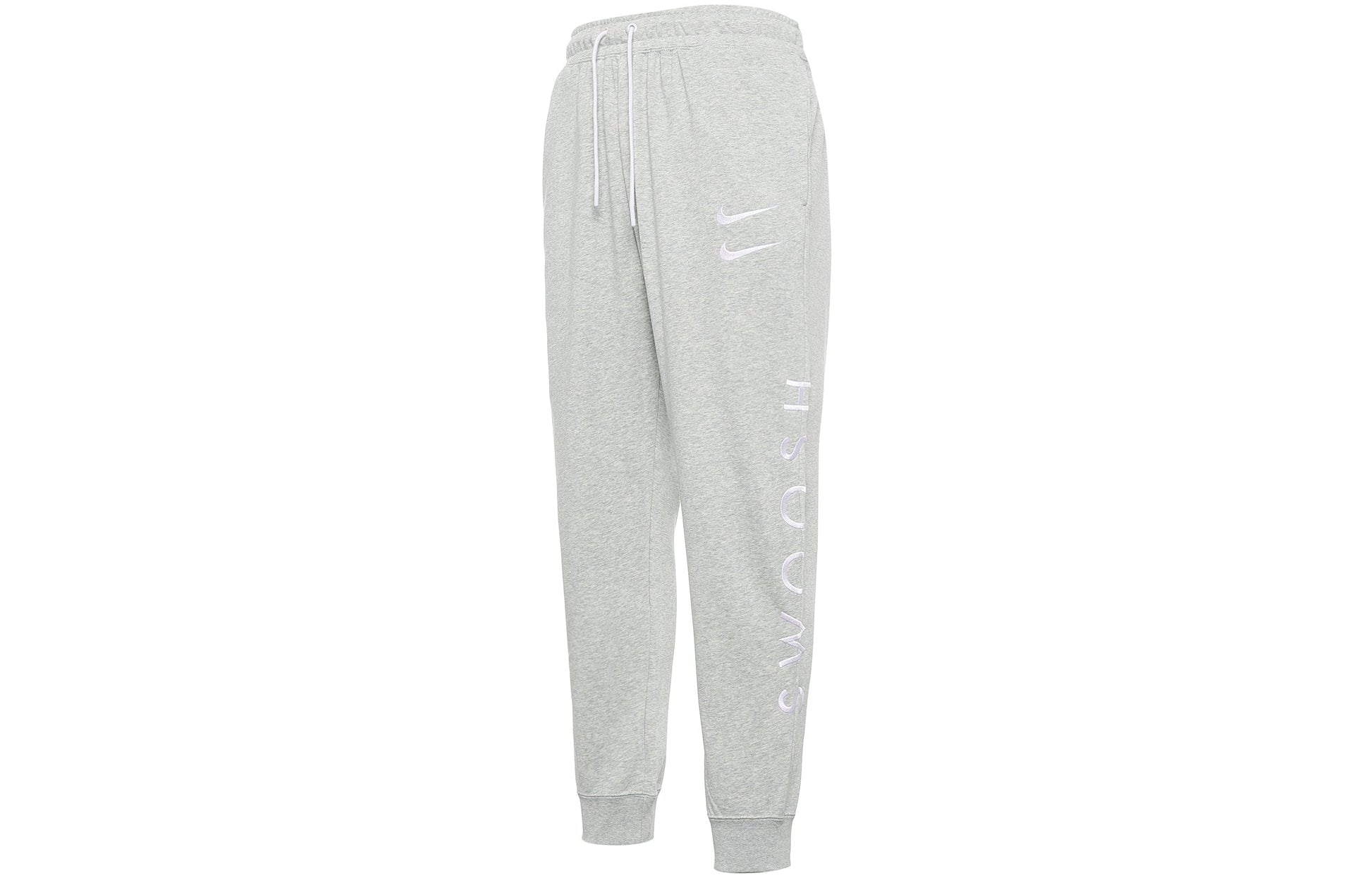 Nike Sportswear Swoosh Logo Slim Fit Bundle Feet Sports Long Pants Gray CU3932-050