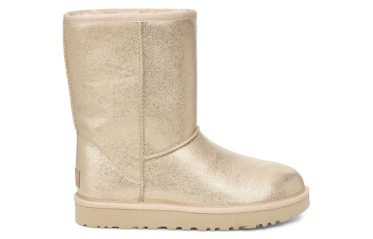 (WMNS) UGG Classic Short II Iridescent Gold Color 1112503-GOLD