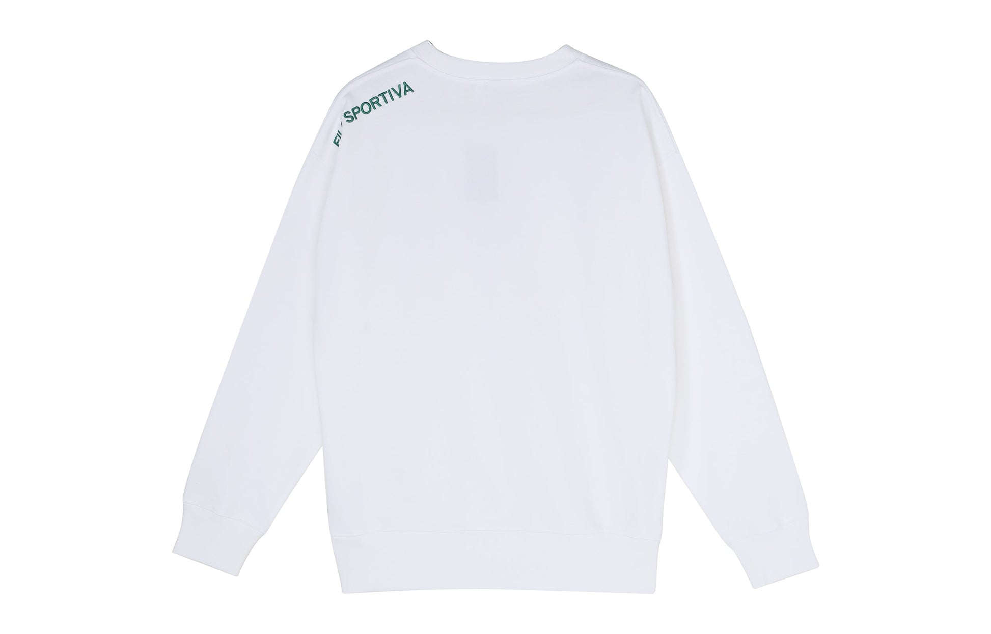 FILA FUSION Alphabet Logo Printing Sports Round Neck Pullover Unisex White T11U038205F-WT