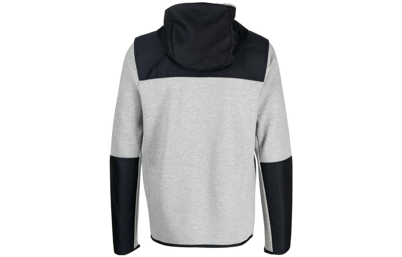 Men's Nike Splicing Zipper Logo Printing Hooded Jacket Colorblock DR6165-063