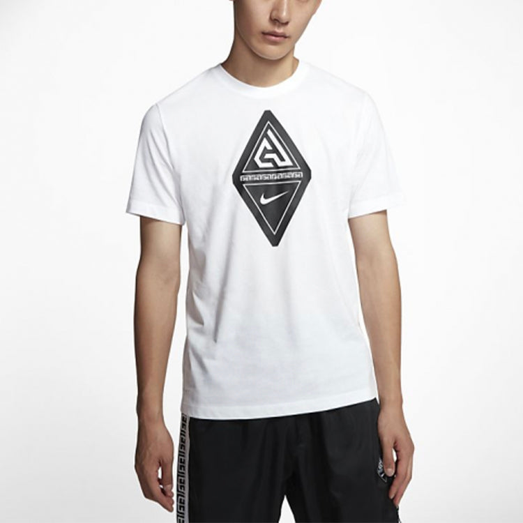 Nike Alphabet Printing Short Sleeve White BV8268-100