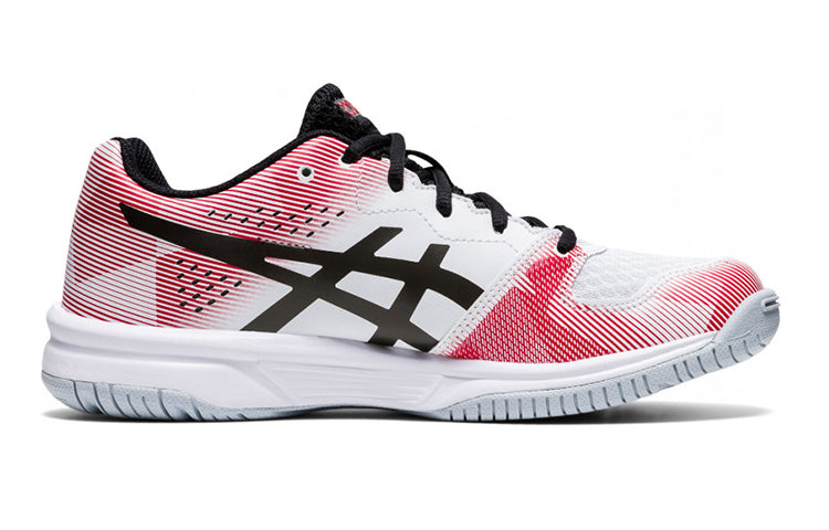 (GS) ASICS Gel Tactic Sport Shoes White/Red 1074A014-102