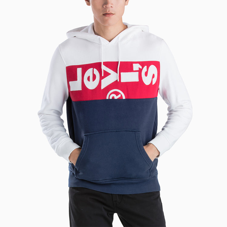 Men's Levis Splicing Logo Casual Colorblock 'White Red Blue' 74591-0000