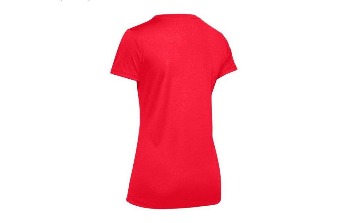 (WMNS) Under Armour Tech Series Training Sports Short Sleeve Red 1351962-628