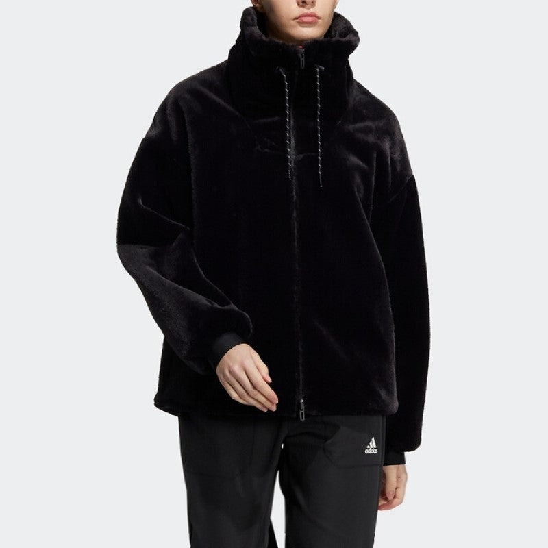 (WMNS) adidas Plush Stay Warm Casual Jacket Black H07395
