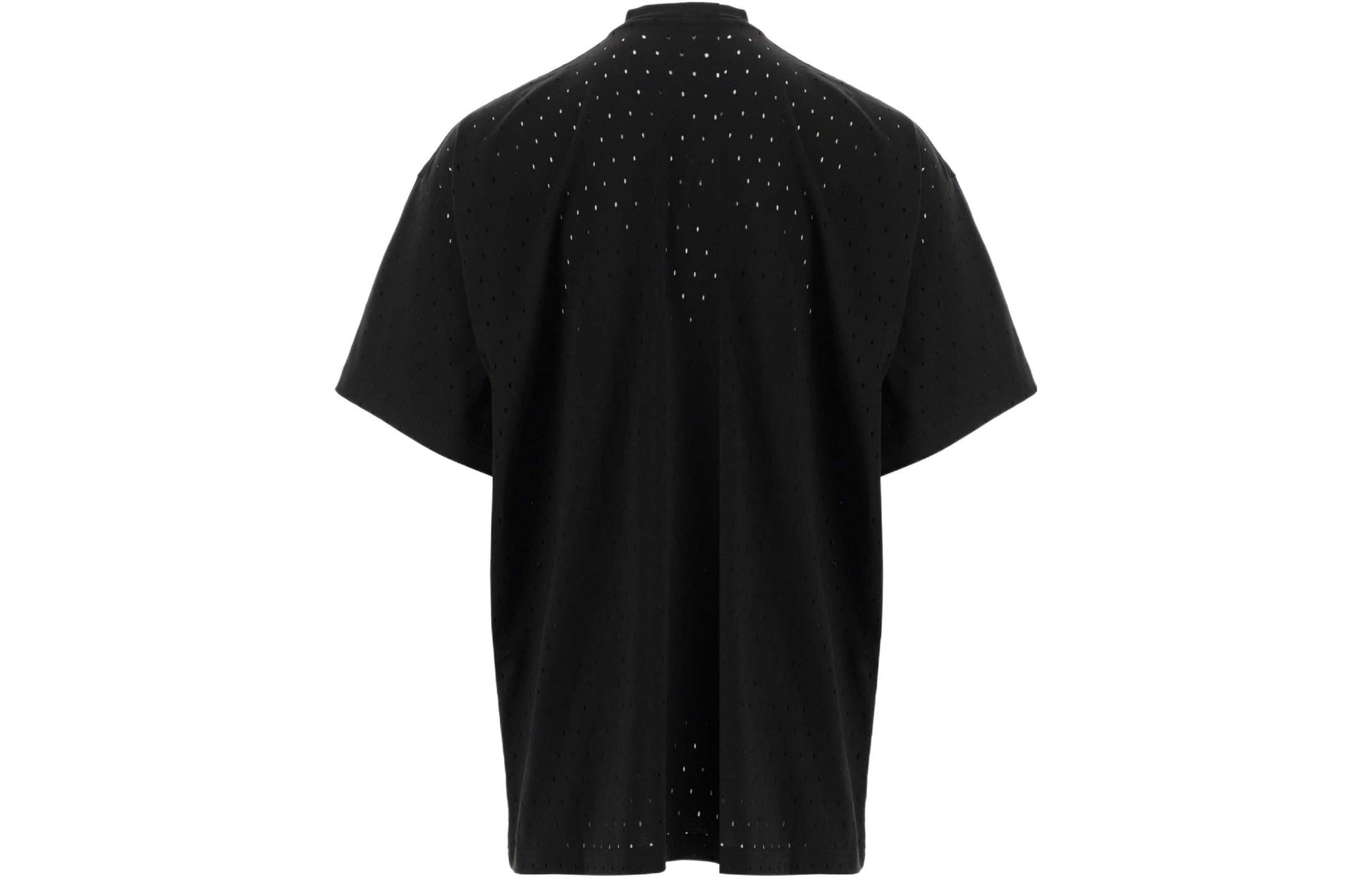 Balenciaga Mesh Crewneck Oversized T-shirt 'Black' 694576TMVD41000