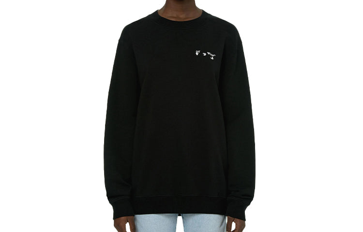 Off-White Arrow Liquid Melt Crewneck 'Black/Grey' OWBA055R21JER0011009