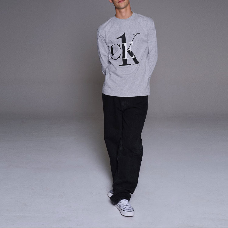 Palace X Calvin Klein Long Sleeve Logo T-Shirt 'Grey' P22CKLS004