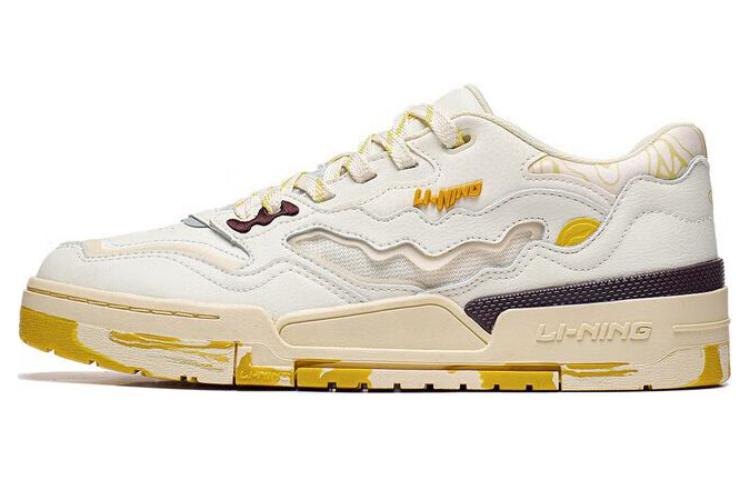 Li-Ning 001 BTC PRM Comfy Shoes 'White Yellow Black' AGCT067-3