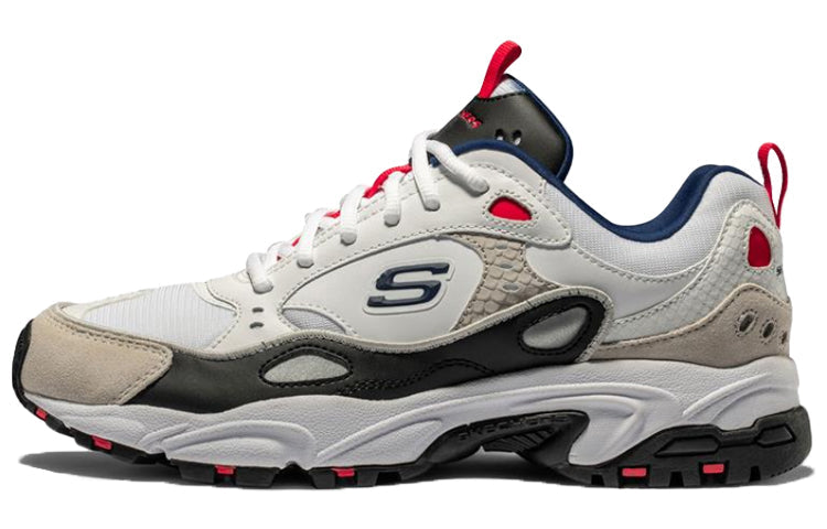 Skechers Stamina Running Shoes Grey/Red 999307-WGRD