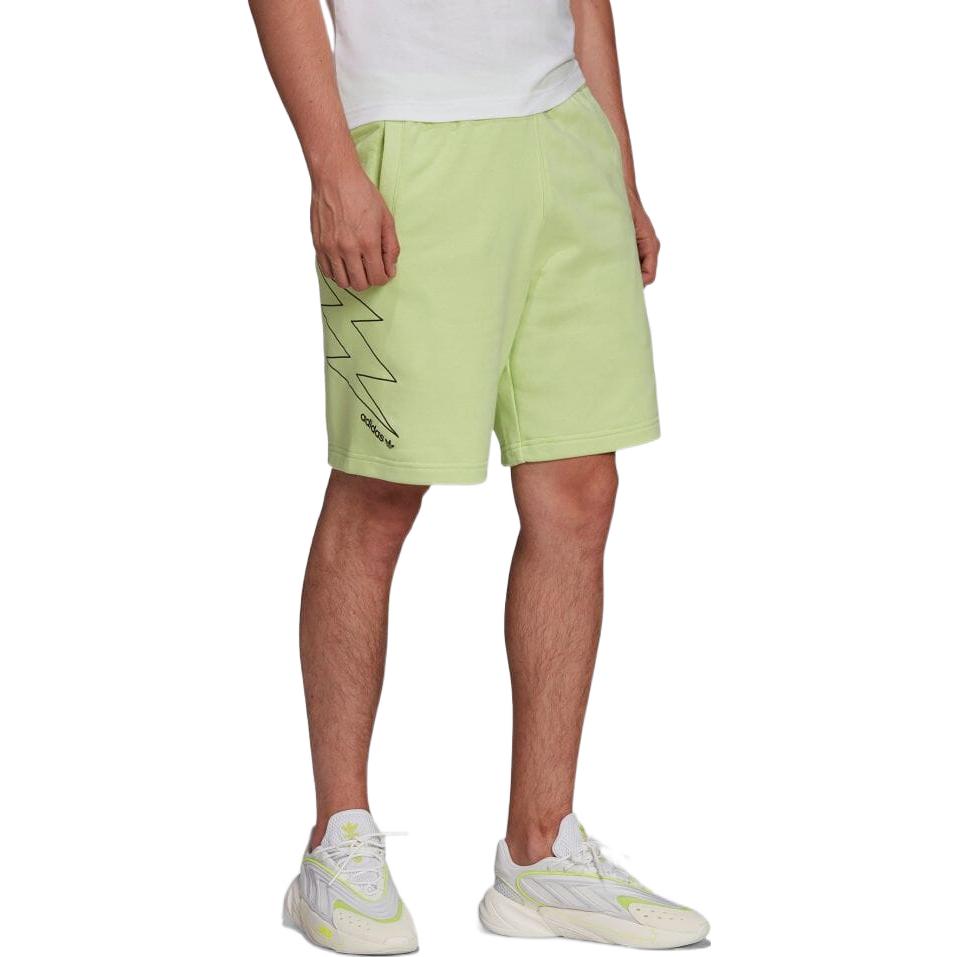 Men's adidas Pattern Printing Straight Elastic Waistband Shorts Light Yellow HE7046