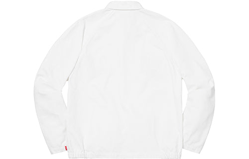 Supreme FW18 Snap Front Twill Jacket White Logo SUP-FW18-140