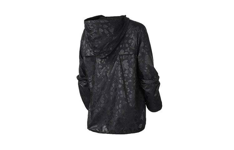 (WMNS) adidas Logo Printing Hooded Jacket Black FM9307
