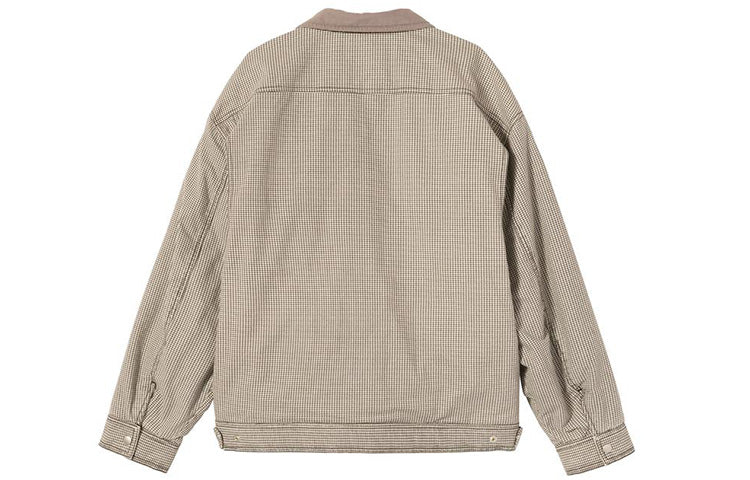 Stussy Unisex Drizzler Plaid Bomber Jacket Brown 215146