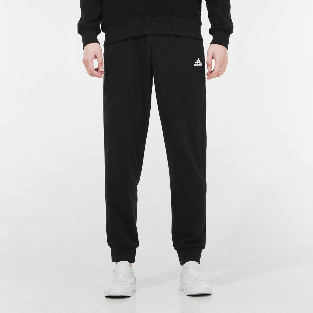 Men's adidas Logo Lacing Bundle Feet Sports Pants/Trousers/Joggers Black HN3553