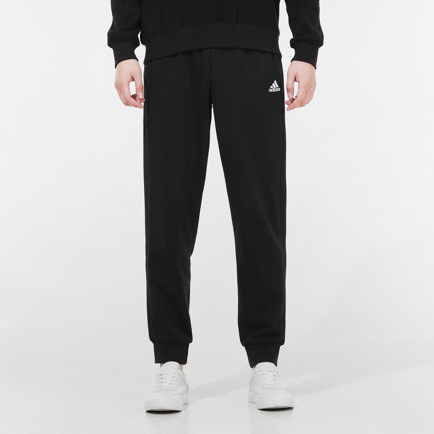 Men's adidas Logo Lacing Bundle Feet Sports Pants/Trousers/Joggers Black HN3553