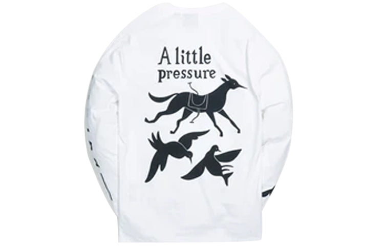 KITHX BY PARRA A Little Pressure Painting Pattern Small Long Sleeves Unisex White PA43880-WHT