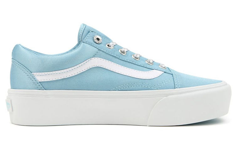 Vans Unisex Sparkle Check Old Skool Platform Sneakers Blue VN0A5KRGA44