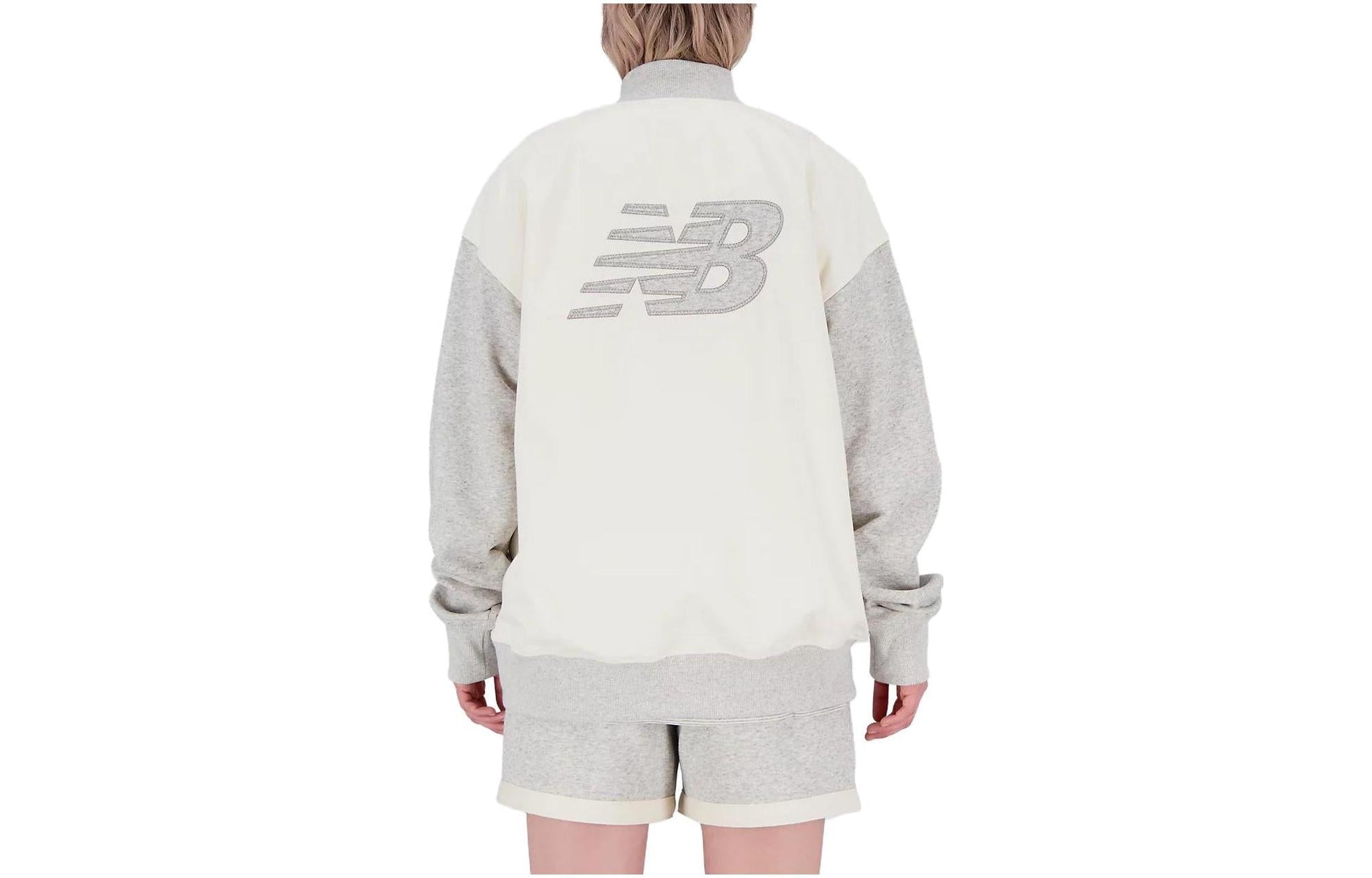 New Balance Unissentials Undyed Varsity Jacket Asia Sizing 'Greige' UJ31551G-IE