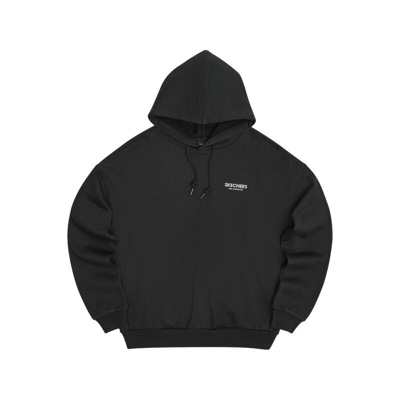 (WMNS) Skechers Logo Printed Hoodie 'Black White' L421W025-0018
