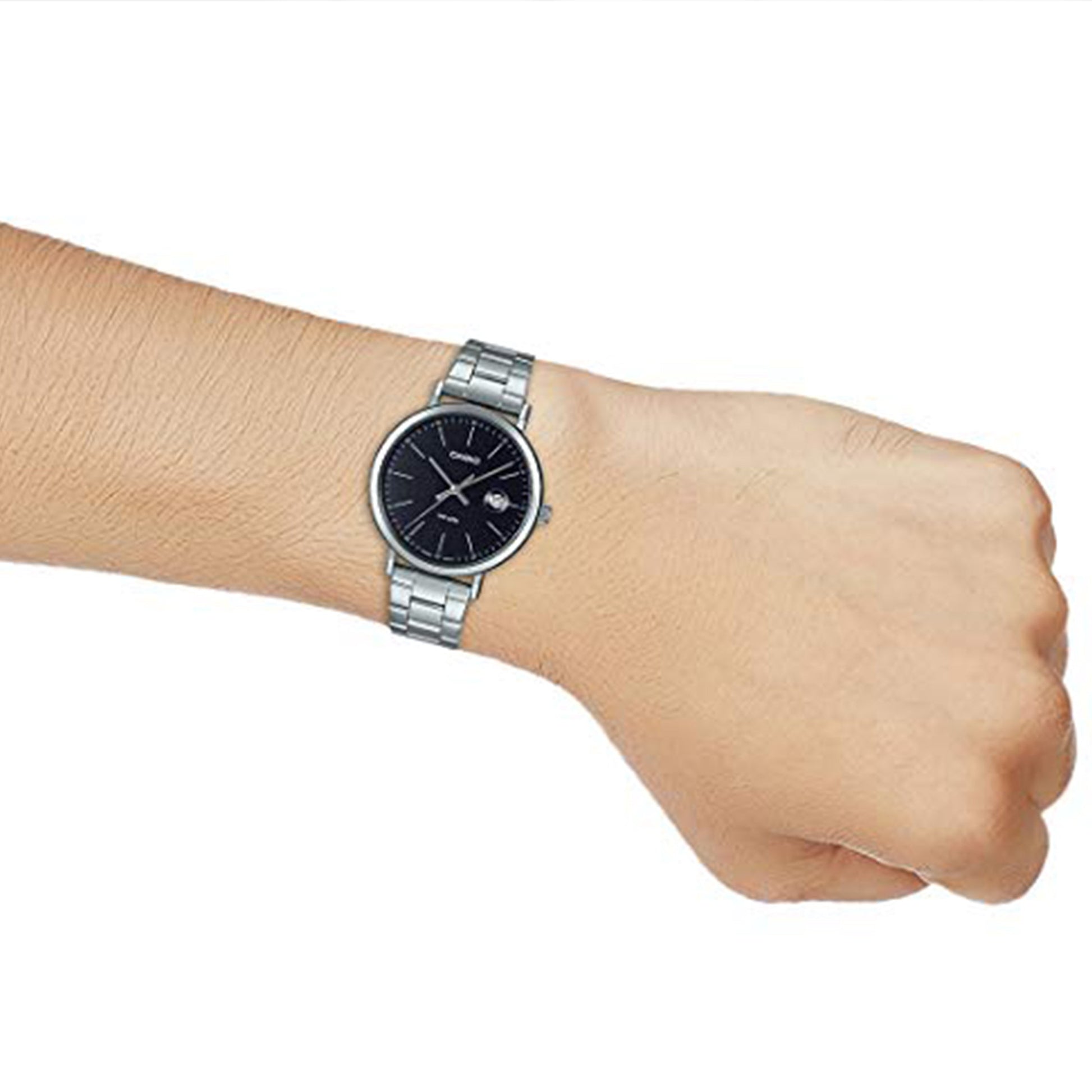 CASIO Male DRESS Japan / South Korea Fashion Sports Black Analog MTP-E175D-1EVDF