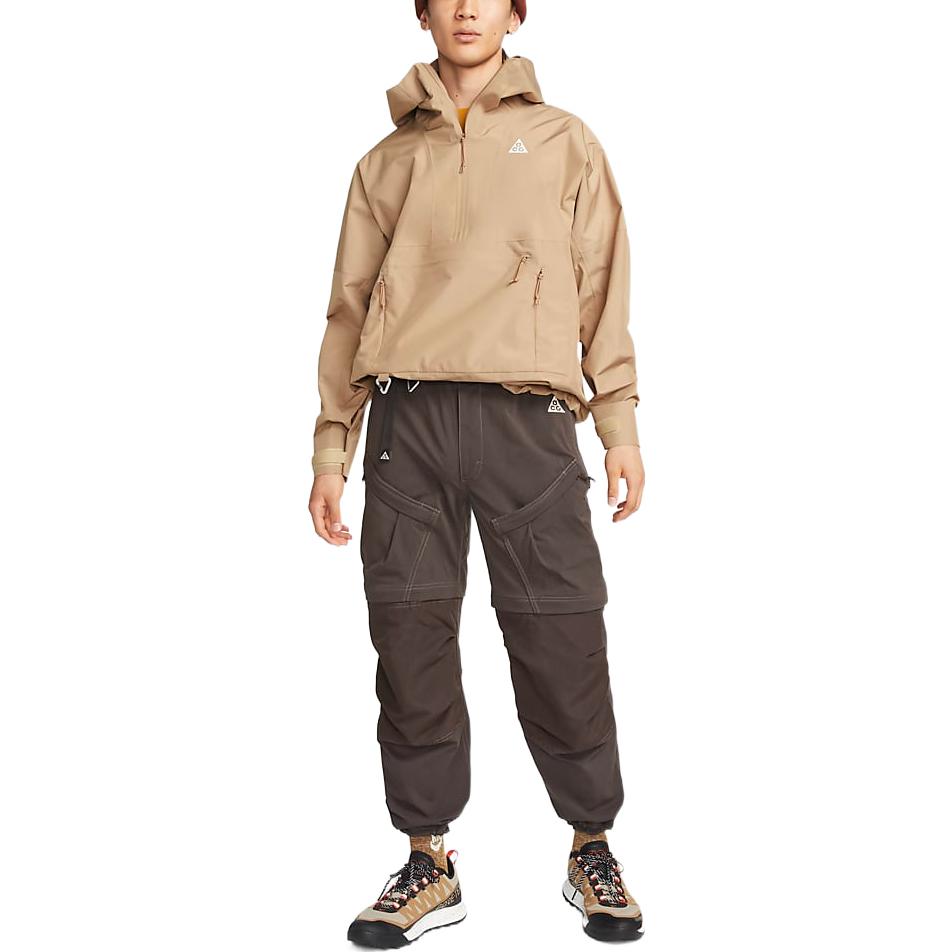Men's Nike Solid Color Printing Lacing Cargo Casual Pants/Trousers Brown DN3944-220