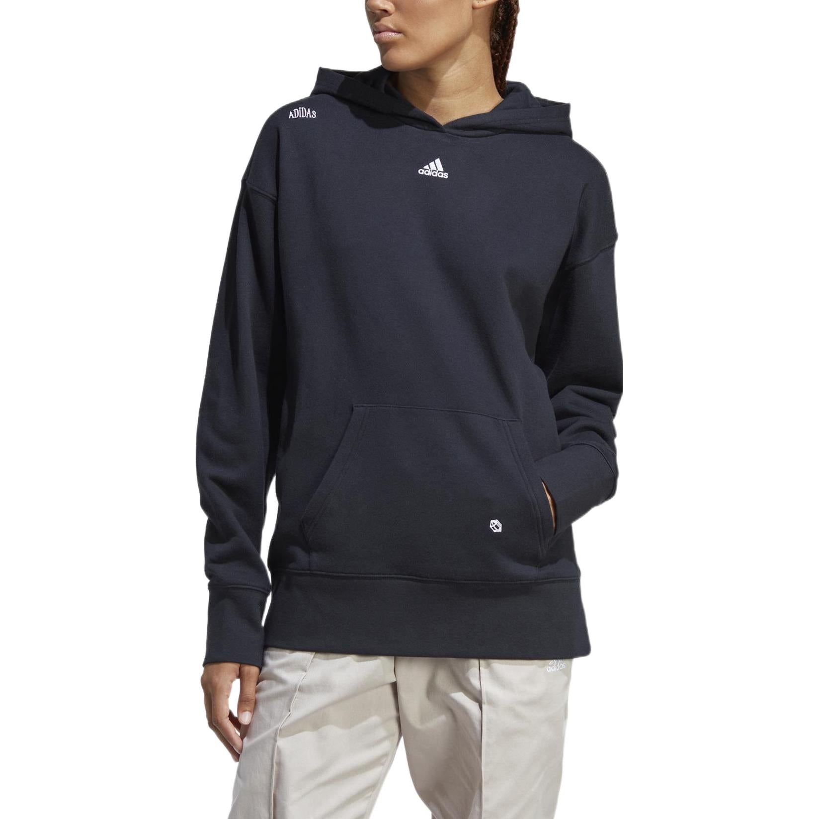 (WMNS) adidas Relaxed Hoodie With Healing Crystals-Inspired Graphics 'Black' IC0803