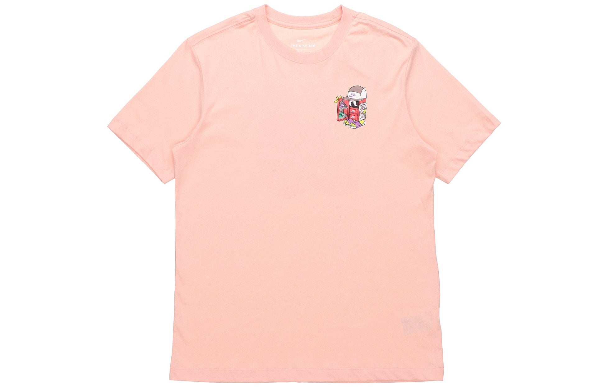 Nike Sportswear Shoe Cartoon Printing Sports Round Neck Short Sleeve Pink DD1261-800