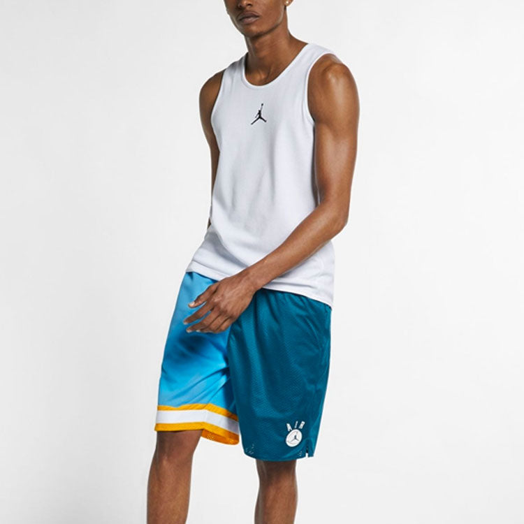 Air Jordan DNA Colorblock Mesh Breathable Basketball Sports Shorts Blue AJ1113-301