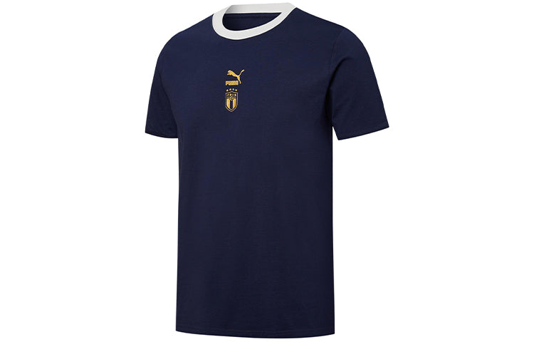 PUMA Figc Logo Alphabet Printing Short Sleeve Blue 758727-02