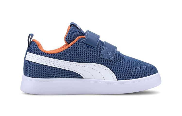 (PS) PUMA Courtflex V2 Leisure Board Shoes Blue/Orange 371758-01