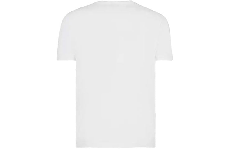 Men's FENDI SS21 Casual Alphabet Printing Round Neck Short Sleeve White T-Shirt FAF532AD3QF0ZNM