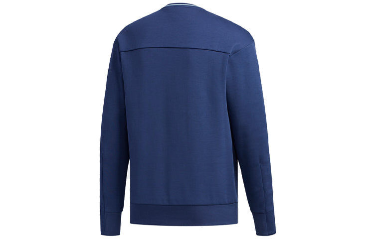 adidas WJ SWT Logo Casual Sports Round Neck Pullover Blue FM9346